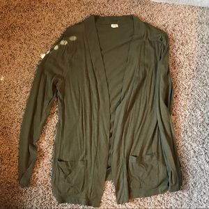 Dark green jcrew cardigan
